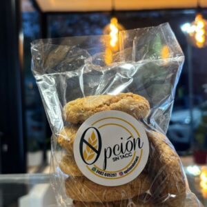cookies de vainilla con chips de chocolate negro